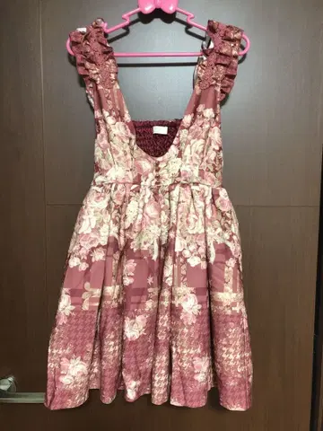 LlZ LISA 꽃무늬 오버롤 스커트