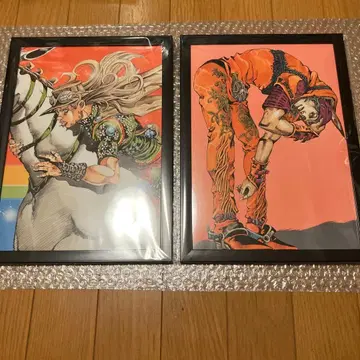 죠죠의 기묘한 모험 액자 포함 포스터 SBR 자이로 발키리 2장 세트