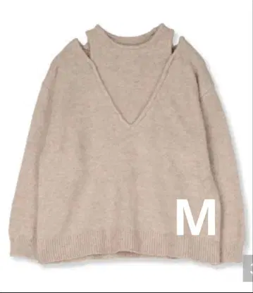 talbyyumi tal by 풀오버 어깨 트임 니트 베이지 M