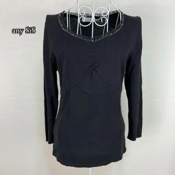 애니시스 비쥬 프릴 옷깃 니트 스웨터 (2) 하이케이지 얇은 소재