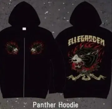 [ 미개봉 새상품 ] ELLEGARDEN 굿즈 후드티 팬서 LXL 블랙