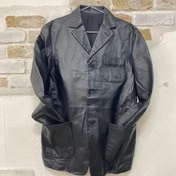 새상품급 돈피 PPFM 블랙 가죽 자켓 L