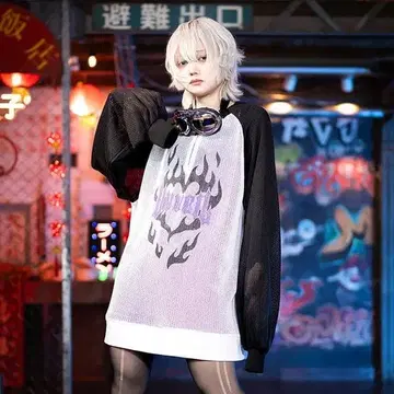 리슨 플레이버 적당한 비침의 메쉬 풀오버