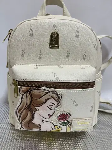 라운지플라이 미녀와 야수 장미 무늬 백팩