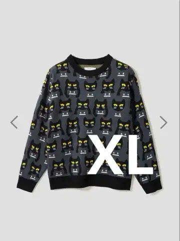 [택 포함 새상품] 그라니프 고양이 뒤집어쓴 뷰티풀 섀도우 자카드 니트