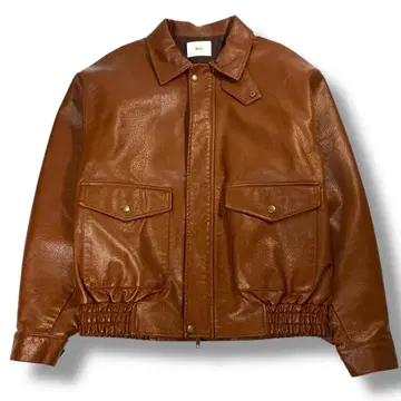 Bleme 오버 사이즈 빈티지 페이크 가죽 자켓