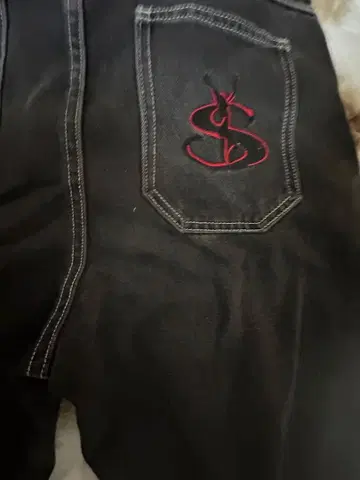 블랙 데님 팬츠 스트레이트