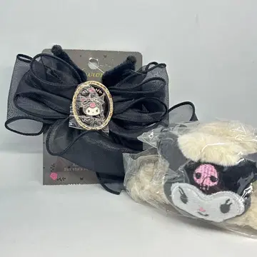 산리오 쿠로미 리본 헤어 클립 쿠로미 망상 아가씨 리본