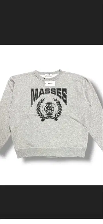 MASSES 그레이 로고 트레이닝복