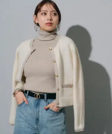 마이 스트라다 라메 샤기 가디건