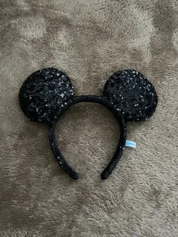 미키마우스 귀 모양 머리띠 (블랙)