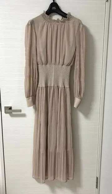 프레이아이디 쉬폰 원피스 핑크 베이지 0