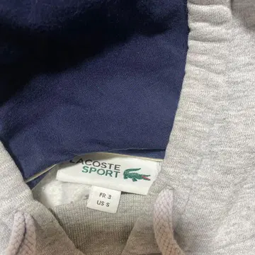 LACOSTE 스포츠 라인 후드 부착 후드티 US S
