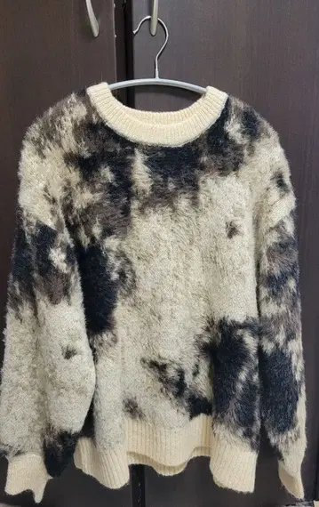 JEANASIS 아이보리 블랙 니트 스웨터 F