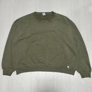 90s 멕시코제 러셀 무지 플레인 맨투맨 XL 브라운 전면 V