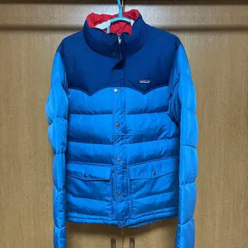 patagonia 다운 자켓 파랑 빨간색 콤비네이션 파타고니아