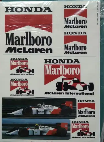 맥라렌 혼다 MP4/4 말보로 프로모션 스티커 1시트