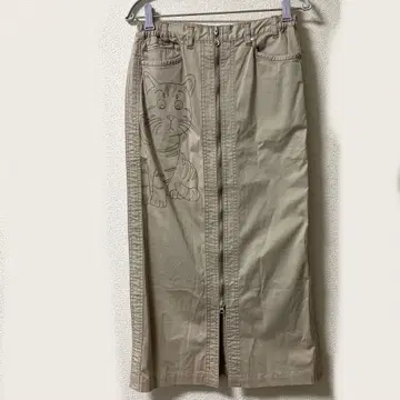 kunio collection 사토 쿠니오 고양이 자수 롱 스커트