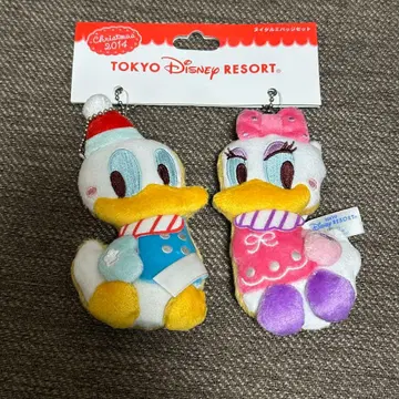 디즈니랜드 크리스마스 2014 도날드 & 데이지 인형 배지