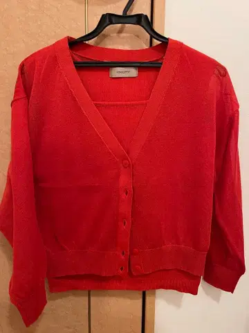 미사용 저스길리티 시어 가디건 앙상블