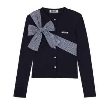 CRANK SEOUL 리본 타이드 니트 가디건