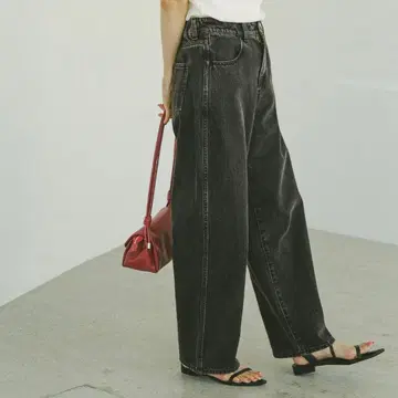 GLOBAL WORK GOOD 데님 배기 팬츠 S 사이즈