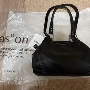 as'on 블랙 핸드백 한국