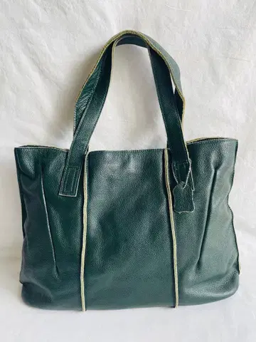 다크 그린 가죽 백