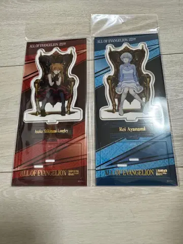 30주년 에반게리온 전시회 아크릴 스탠드 2개 세트 아스카 레이