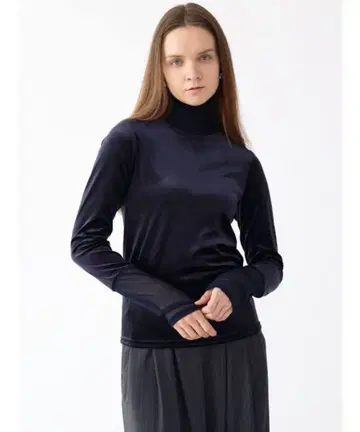 Aga 튤 절개 벨로아 상의