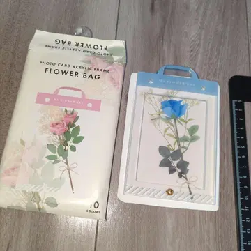 후쿠야 fanfancy+ 포토 카드 아크릴 프레임 플라워 백 파랑 장미