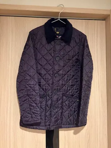 [ 클리닝 완료 옷깃 교환 완료 ] 라벤햄 퀼팅 자켓 퍼플 36