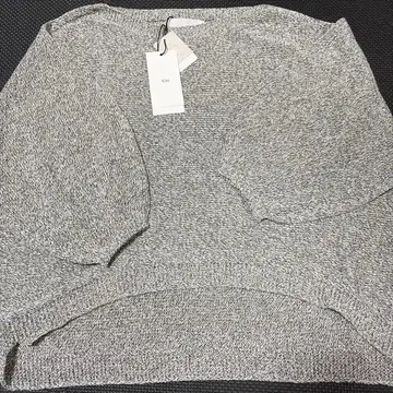 새상품 Vin 그레이 오부 소매 니트