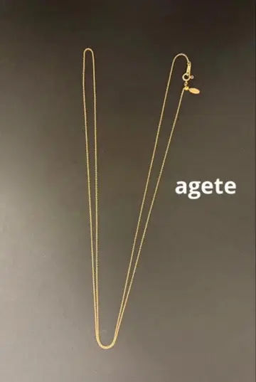 [agete] K10 롱 목걸이 슬라이드 조절기 포함 80cm