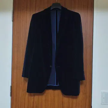 Belvest 네이비 벨벳 테일러드 자켓