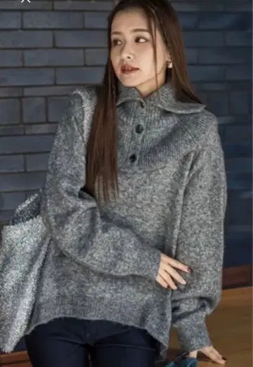 비키 스웨터 그레이