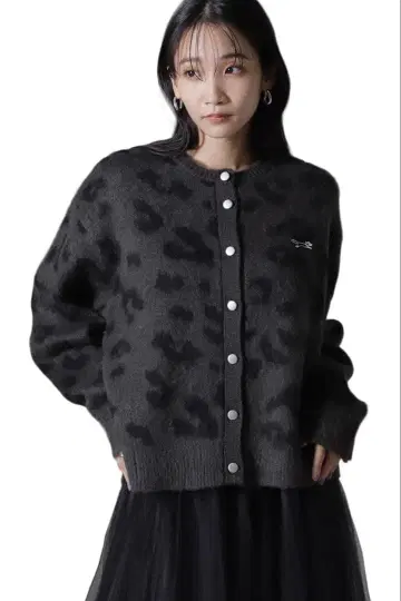 PENNEYS 별주 TheFOX 레오파드 크루 가디건