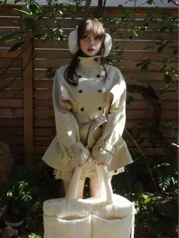 andmary Blair trench pleats skirt