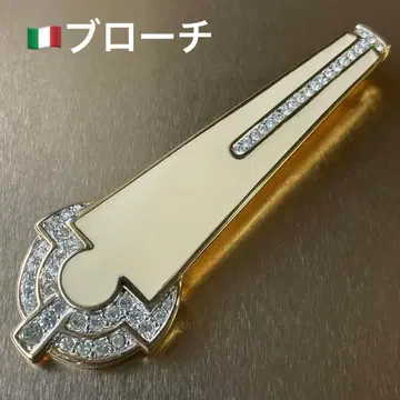 이탈리아 빈티지 브로치 빅 사이즈 아르데코풍 에나멜