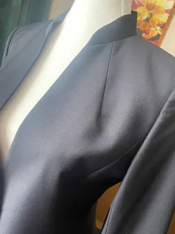 컨디션 최상 DAKS 슬림핏 자켓 & 스커트 네이비 세레모니