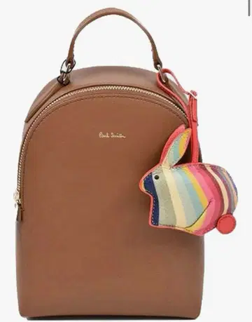 새상품 폴스미스 스월 스트라이프 토끼 미니 백팩 카멜