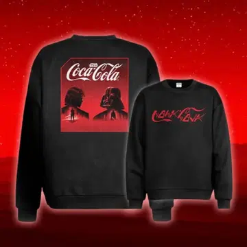 코카콜라 스타 워즈 콜라보 맨투맨 M 사이즈 다스 베이더