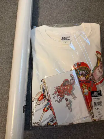 시로 마사무네의 세계전 공각기동대 티셔츠 L 사이즈 포스터 엽서 세트