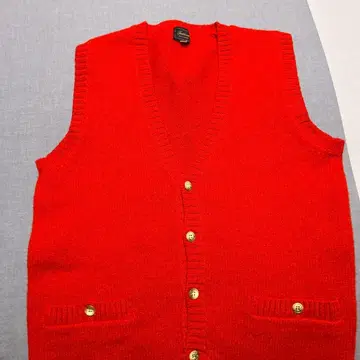 Traditiona New Yorker 빨간 니트 베스트
