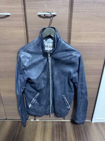 조르지오 브라토 다크 그레이 가죽 자켓