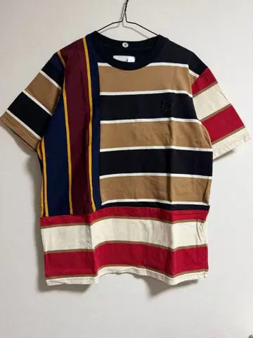 LAUGH&BE 멀티 컬러 스트라이프 티셔츠 M 사이즈