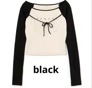 [정품] andmary Alma 리본 탑 블랙