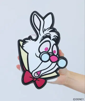 [ 미사용 새상품 ] 마리콴트 화이트 토끼 디자인 다이컷 파우치 앨리스