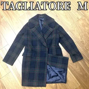 TAGLIATORE 아우터 체스터 코트 체크