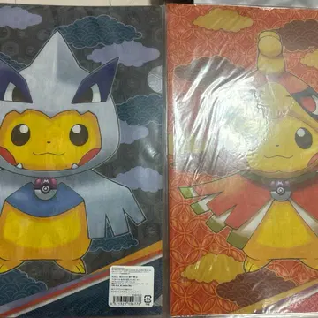 미개봉 A4 클리어 파일 2장 세트 호우오우&루기아 판초의 피카츄